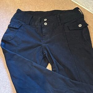 Juniors J Galt black flared pants, size small